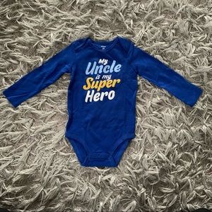 Carter’s My Uncle is My Super Hero Size Onesie 24M